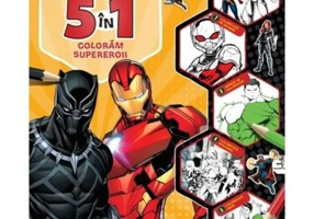 Disney. Marvel. Avengers. 5 in 1. Coloram supereroii. Peste 60 de autocolante!