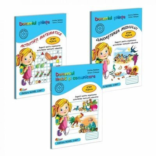 Pachet educational gradinita 3 carti pentru grupa mijlocie