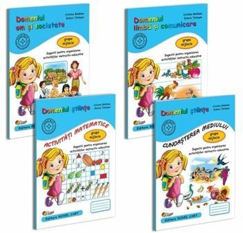 Pachet educational gradinita 4 carti pentru grupa mijlocie - Cristina Beldianu