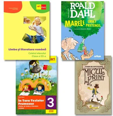 Pachetul scolarului clasa a 3-a Limba si limba romana. Caietul elevului, Marele Urias Prietenos, Micul print, In tara textelor frumoase