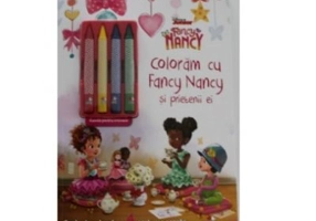 Disney. Fancy Nancy. Coloram cu Fancy Nancy si prietenii ei. Contine 4 creioane cerate