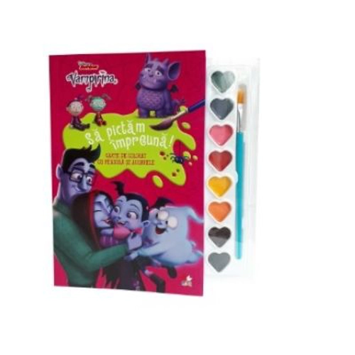 Disney. Vampirina. Sa pictam impreuna! Carte de colorat cu pensula si acuarele (format mic)