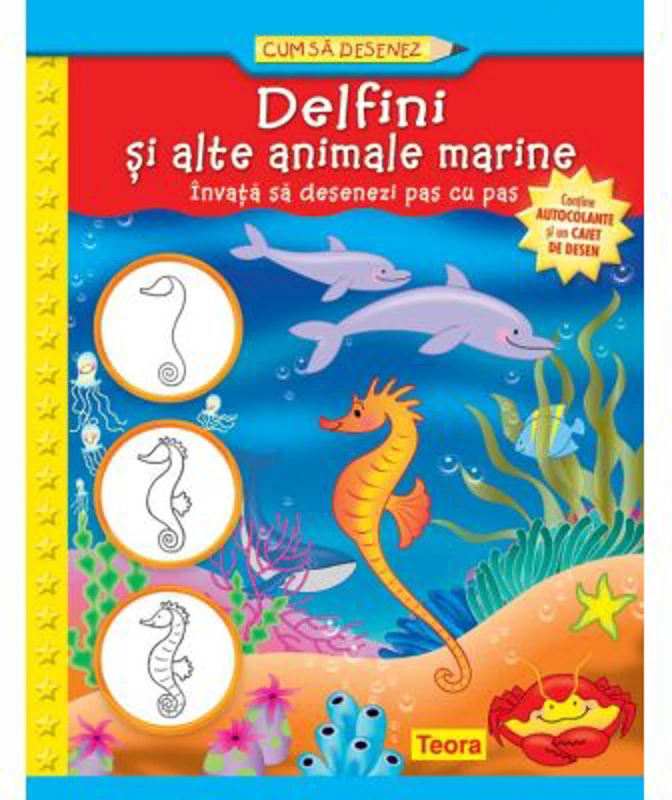 Delfini si alte animale marine. Cum sa desenez