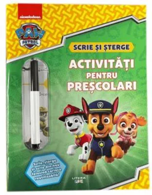 Patrula Catelusilor. Scrie si sterge. Activitati pentru prescolari