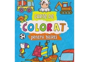 Carte de colorat pentru baieți. Cuvinte în română și engleză - Paperback - *** - Flamingo
