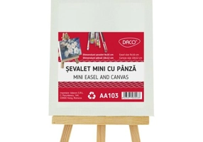 Mini Șevalet cu Pânză DACO, Șevalet 9x16 cm, Pânză 10x12 cm - ***