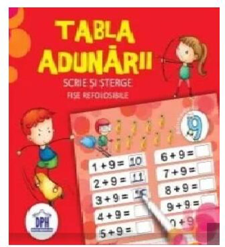 Tabla adunării. Scrie și șterge. Fișe refolosibile (cu carioca) - Paperback brosat - *** - Didactica Publishing House