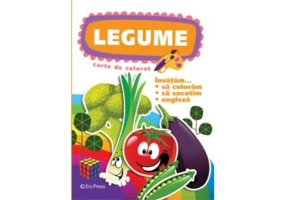 Legume. Carte de colorat. Învățăm... să colorăm, exerciții grafice, engleză - Paperback brosat - *** - Erc Press