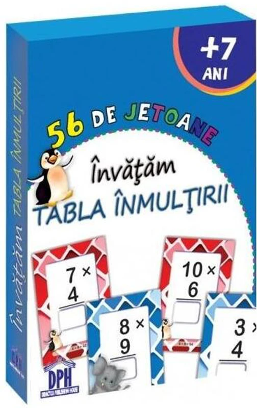 56 de Jetoane - Invățăm tabla înmulțirii﻿ - Paperback brosat - *** - Didactica Publishing House