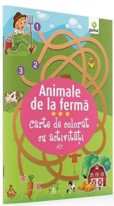 Carte de colorat cu activități. Animale de la fermă (3-5 ani) - Paperback - *** - Gama