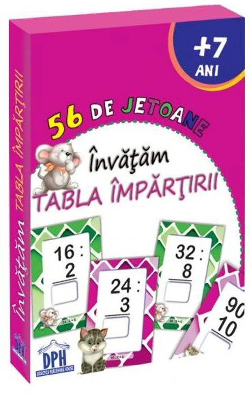 Învățăm tabla împărțirii - 56 de jetoane - Paperback brosat - *** - Didactica Publishing House