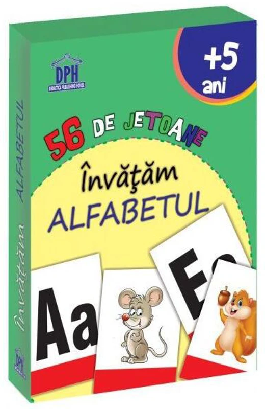 Învățăm alfabetul - 56 de jetoane - Paperback brosat - *** - Didactica Publishing House