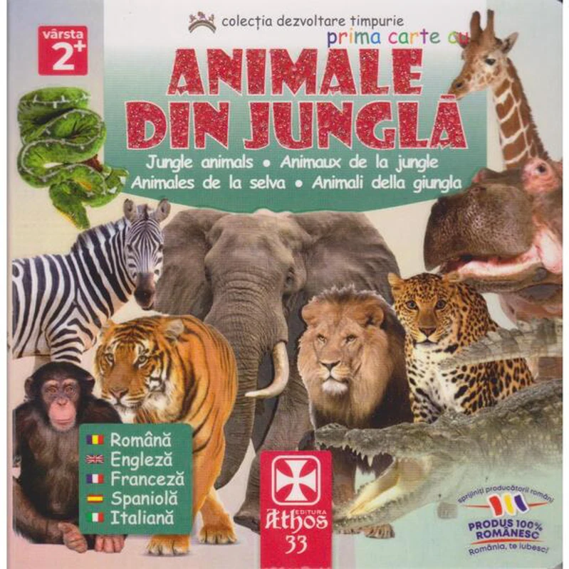 Prima carte cu Animale din Junglă - Hardcover - *** - Athos 33