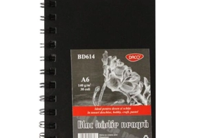 Bloc desen DACO A6 140g, 30 file, hârtie neagră - BD614 - ***