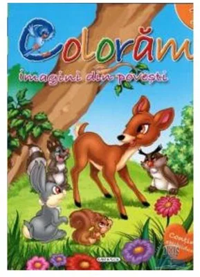 Colorăm 1: Imagini din povești (Conține abțibilduri) - Paperback brosat - *** - Girasol