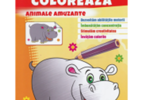 Coloreaza animale amuzante. Autocolante model