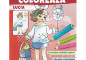 Coloreaza Lucia. Autocolante model