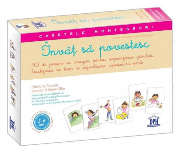 Învăț să povestesc cu Montessori. 90 de jetoane pentru relatat povești și ghid - Paperback - Charlotte Poussin - Didactica Publishing House