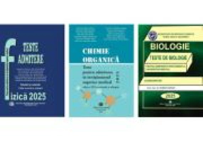 Pachet 3 carti Chimie organica Fizica si Biologie. Teste pentru admiterea in invatamantul superior medical 2025