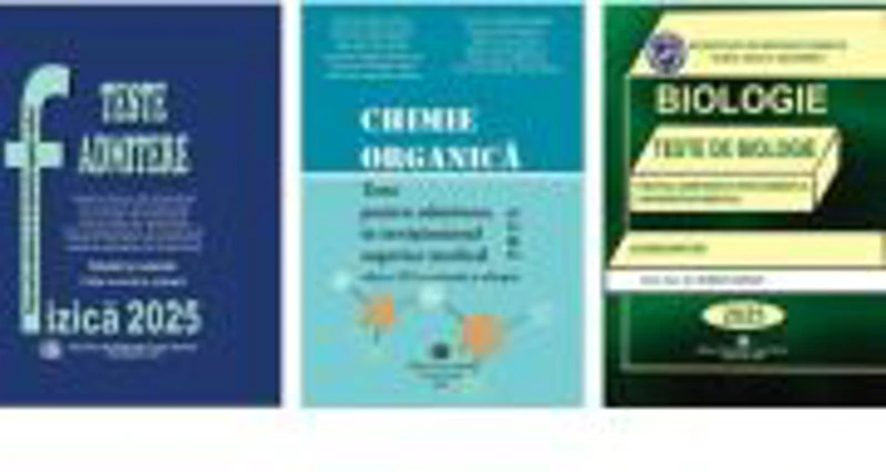 Pachet 3 carti Chimie organica Fizica si Biologie. Teste pentru admiterea in invatamantul superior medical 2025