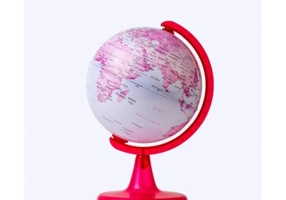 Glob pământesc politic 15 cm, roz