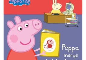 Peppa Pig: Peppa merge la bibliotecă - Hardcover - Mark Baker, Neville Astley - Vlad și Cartea cu Genius