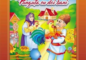 Carte de colorat cu povești scrisă cu litere mari de tipar. Punguța cu doi bani - Paperback - Eurobookids