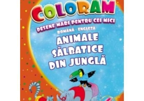Animale sălbatice din junglă. Desene mari pentru cei mici română-engleză - Paperback - Eurobookids