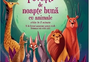 Povești de noapte bună cu animale citite în 5 minute - Hardcover - Prut