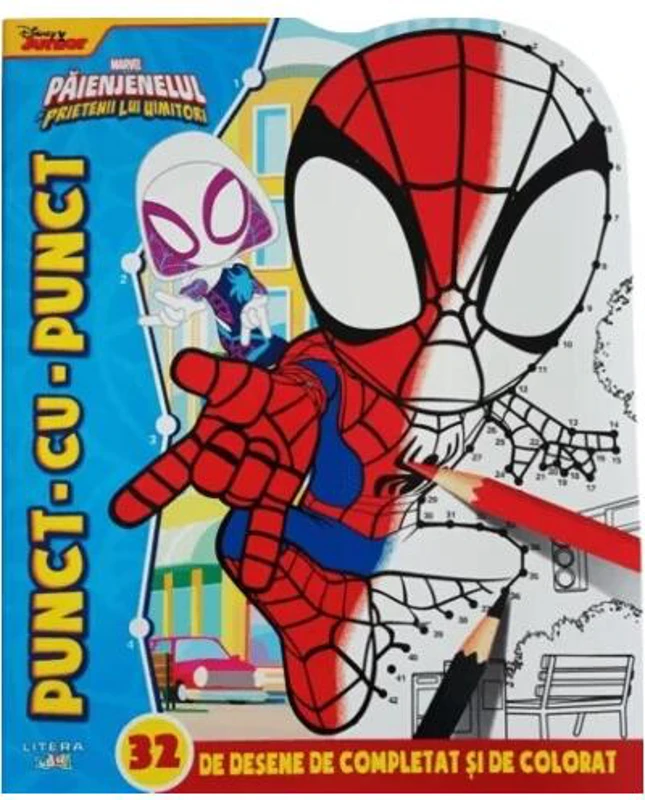 Disney Junior. Marvel. Păienjenelul și prietenii lui uimitori. Punct-cu-punct - Paperback - Disney - Litera mică