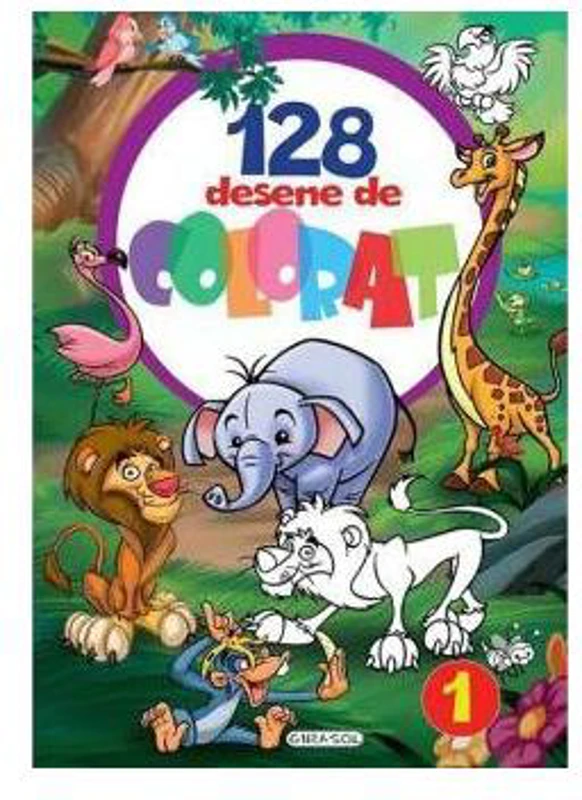 128 desene de colorat 1 - Paperback brosat - *** - Girasol