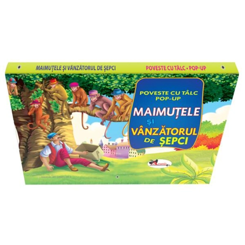 Poveste cu tâlc pop-up. Maimuţele şi vânzătorul de şepci - Board book - Aramis