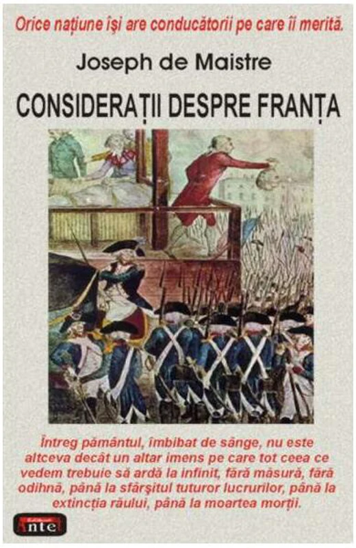 Consideraţii despre Franţa - Paperback brosat - Joseph de Maistre - Antet Revolution