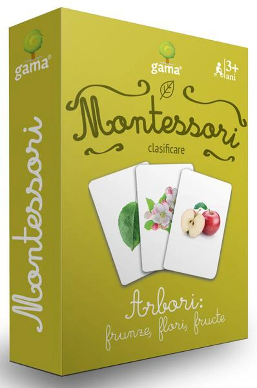 Arbori: frunze, flori, fructe. Cărţi de joc Montessori - Board book - *** - Gama