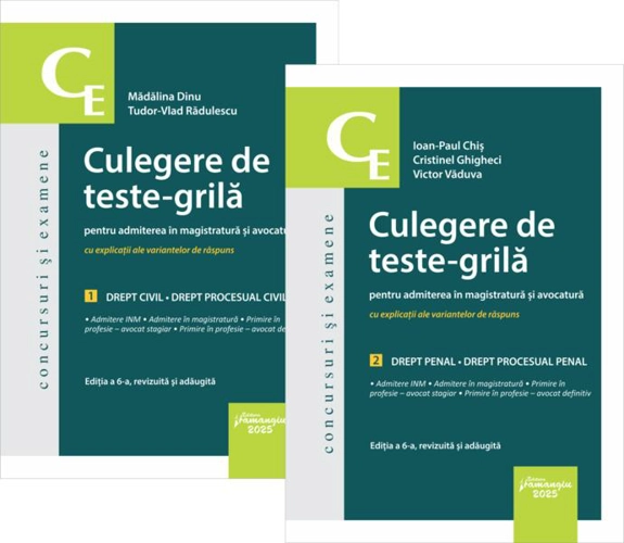 Culegere de teste-grilă pentru admiterea în magistratură și avocatură - Paperback brosat - Hamangiu