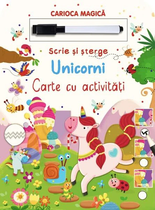 Scrie și Șterge. Carioca Magică. Unicorni - Paperback brosat - *** - Flamingo