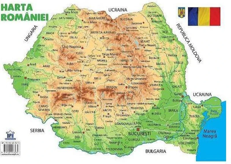 Planșă. Harta României - Paperback - *** - Didactica Publishing House