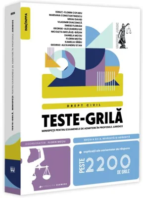 Teste-grilă, minispețe pentru examenele de admitere în profesiile juridice. Drept civil. 2025 - Paperback brosat - Florin Moţiu - Universul Juridic