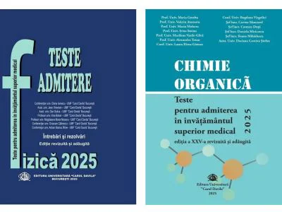 Pachet de teste Fizica si Chimie organica pentru admiterea in invatamantul superior medical 2024