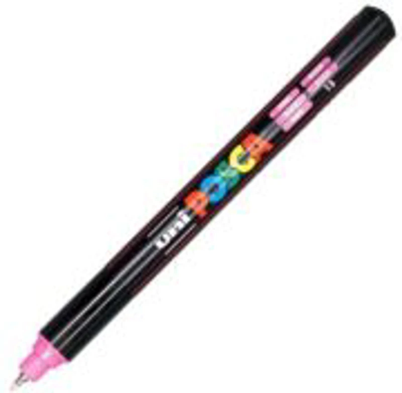 Marker UNI PC-1MR 0. 7 mm, varf metalic fin, roz, Posca
