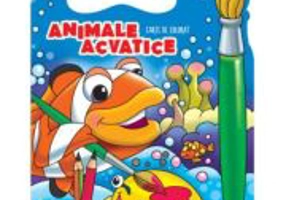 Carte de colorat. Animale acvatice