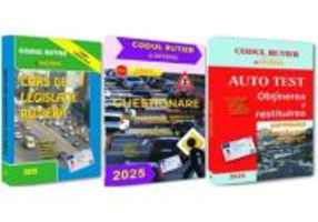 Pachet 2025 Legislatie rutiera categoria B. Chestionare. Legislatie. Auto test