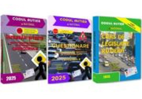 Pachet 2025 pentru obtinerea permisului de conducere auto categoria B. Intrebari. Teste. Legislatie. Chestionare