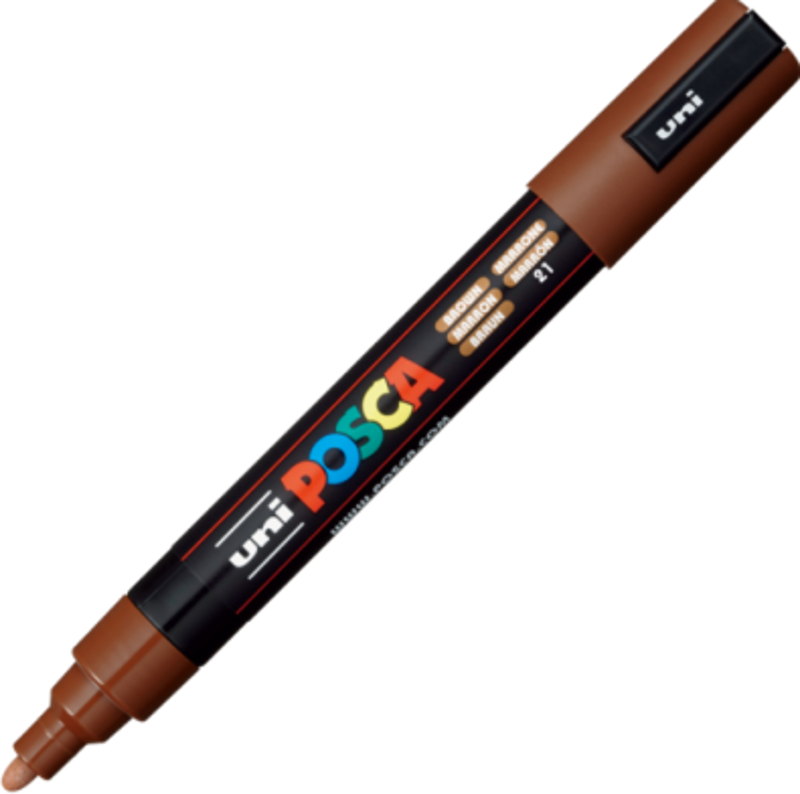 Marker UNI PC-5M 1. 8-2. 5 mm maro, Posca (M329)
