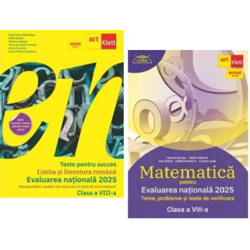 Pachet Evaluarea nationala 2024. Matematica. Clubul matematicienilor si Teste pentru succes. Limba si Literatura Romana