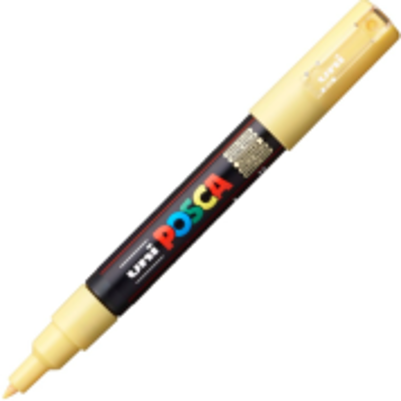 Marker UNI 1M 0. 7 mm, galben pai, Posca