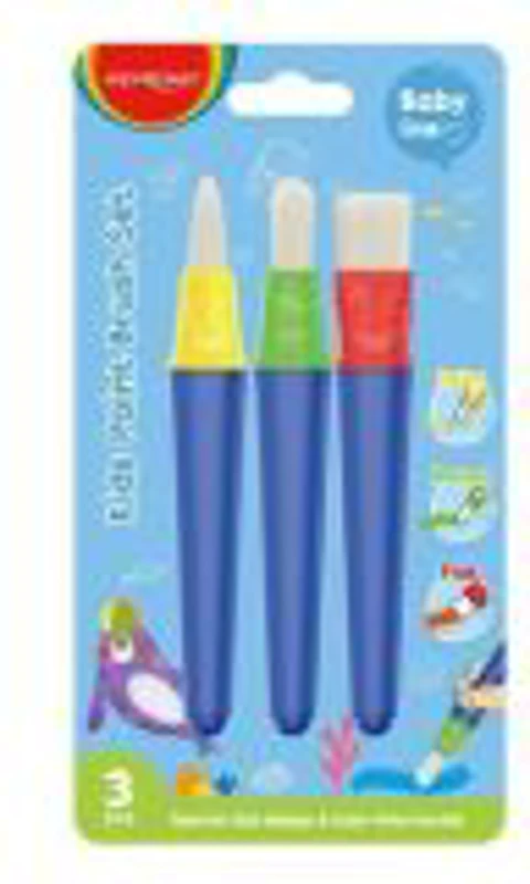 Pensula cu rezervor Keyroad Baby line KR972329, varf rotund, lat, pentru copii, set 3 buc
