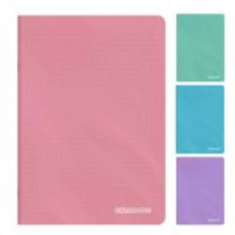 Caiet scolar A4 Colorarte, 60  file, matematica, colturi rotunjite, coperta plastic, culori macarons, 70g/mp