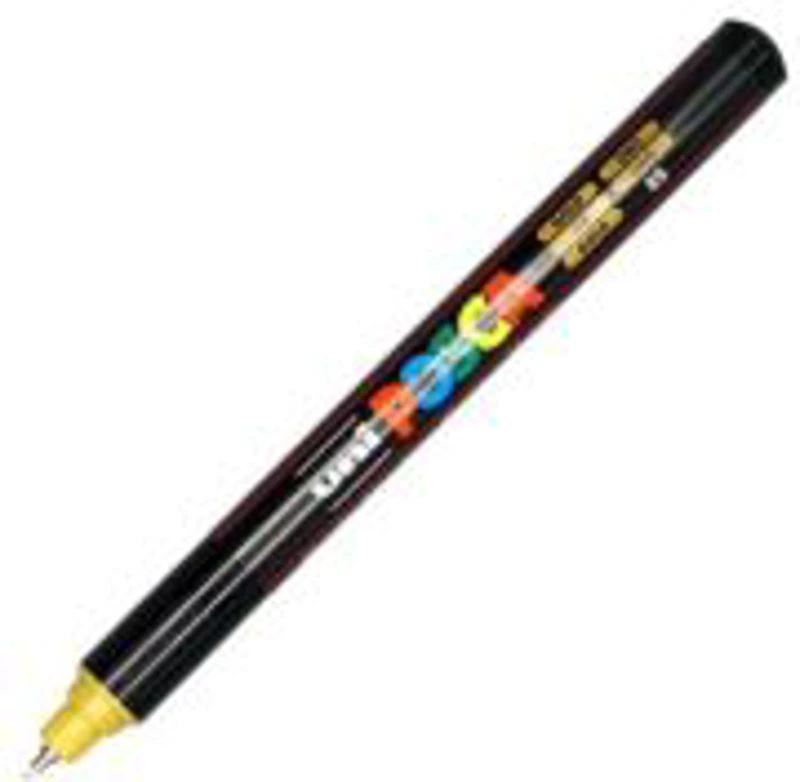 Marker UNI PC-1MR 0. 7 mm, varf metalic fin, auriu, Posca