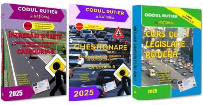 Pachet 2024 pentru obtinerea permisului de conducere auto, categoria B. Intrebari. Teste. Legislatie. Chestionare